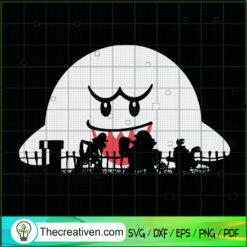 Super Mario Boo Trick Or Treat SVG Cut File for Cricut & Silhouette