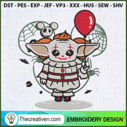 Pennywise Stitch Cute Face B Embroidery Design