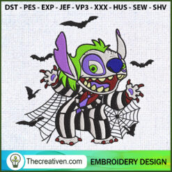 Stitch Beetlejuice Horror Em Embroidery Design