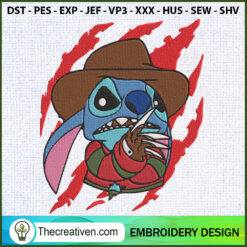 Stitch Freddy Krueger Embroi Embroidery Design