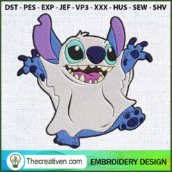 Stitch Ghost Cute Embroidery Embroidery Design
