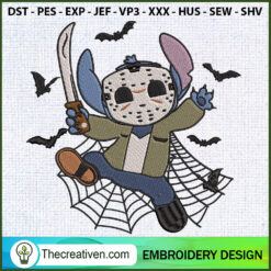 Stitch Jason Voorhees Embroi Embroidery Design