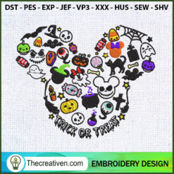 Trick Or Treat Mickey Embroi Embroidery Design