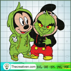 Mickey With Stitch SVG, Mickey Christmas SVG, Stitch Costume SVG