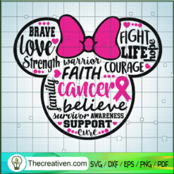 Faith Cancer Believe SVG Cut File for Cricut & Silhouette
