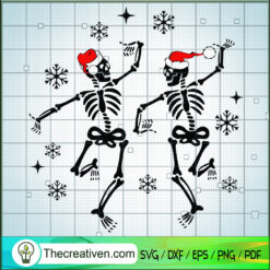 Christmas Skeleton Dancing SVG Cut File for Cricut & Silhouette