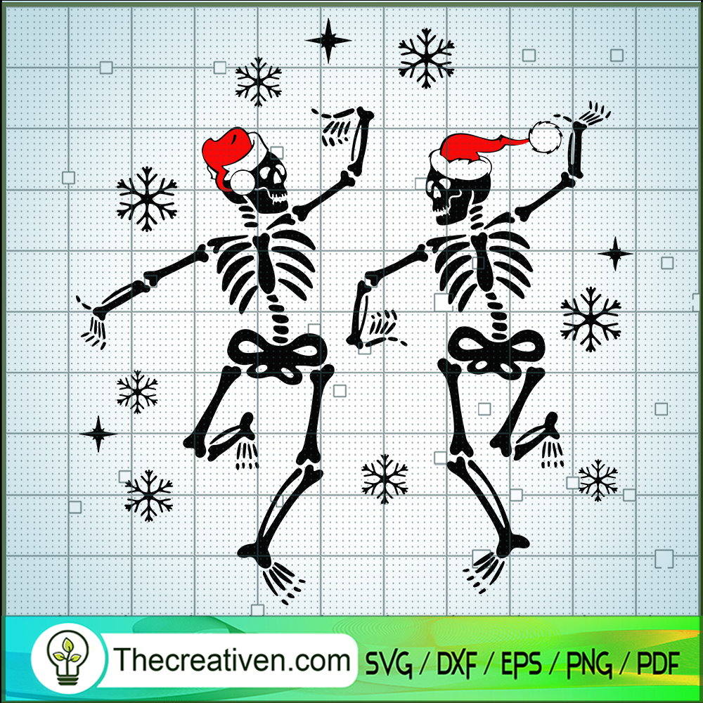 Christmas Skeleton Dancing SVG Cut File for Cricut & Silhouette 1 Christmas Skeleton Dancing SVG Cut File for Cricut & Silhouette