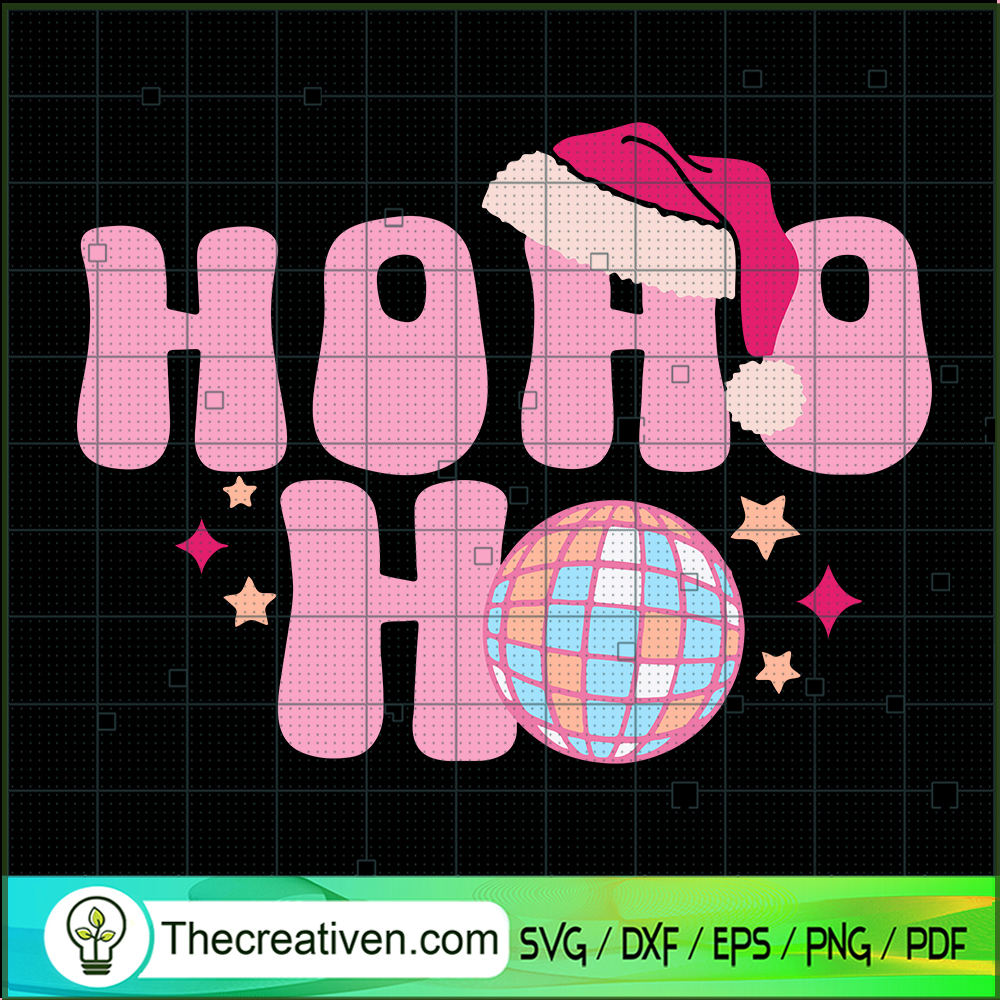 Ho Ho Ho SVG, Pink Christmas SVG, Merry Xmas SVG 1 Ho Ho Ho SVG, Pink Christmas SVG, Merry Xmas SVG