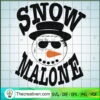 Snow Malone SVG, Snowman Christmas SVG, Post Malone SVG