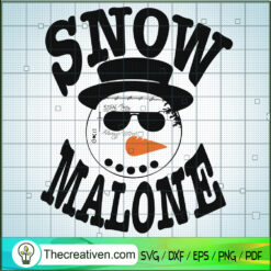 Snow Malone SVG, Snowman Christmas SVG, Post Malone SVG