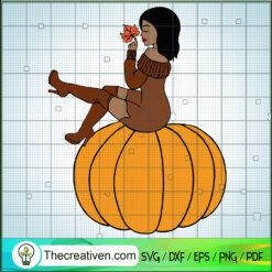 Black With Pumpkin SVG, Pumpkin Fall SVG, Fall Autumn SVG