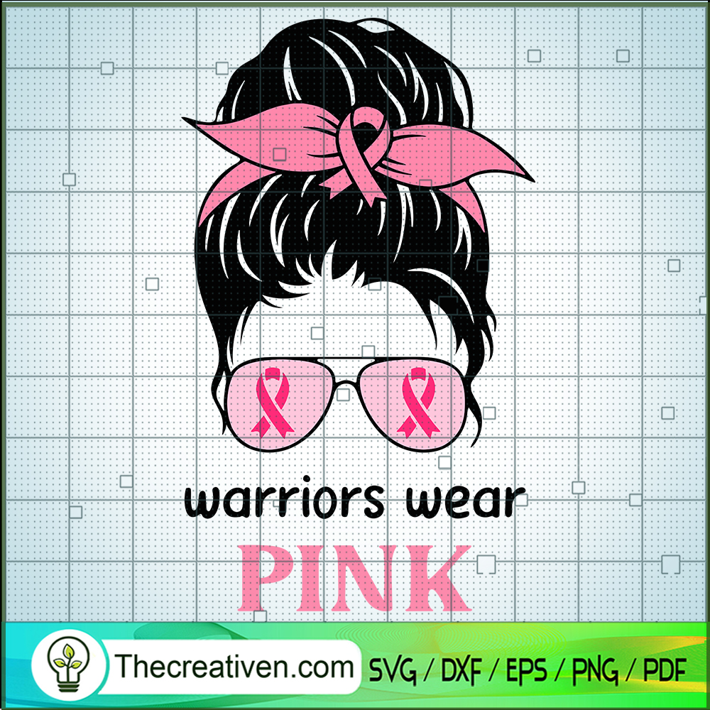 Warriors Wear Pink SVG Cut File for Cricut & Silhouette 1 Warriors Wear Pink SVG Cut File for Cricut & Silhouette
