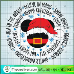 Mickey Christmas SVG, Believe In Magic SVG, Christmas Slogan SVG