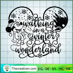 Walking In A Winter Wonderland SVG Cut File for Cricut Design 120116