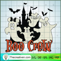 Boo Crew SVG, Mickey Ghost SVG, Funny Disney Halloween SVG