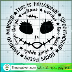 This Is Halloween SVG, Spookytacular SVG, Halloween Face SVG