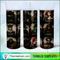 DC Vintage Character Full Tumbler Wrap Tumbler Wrap – Digital Download