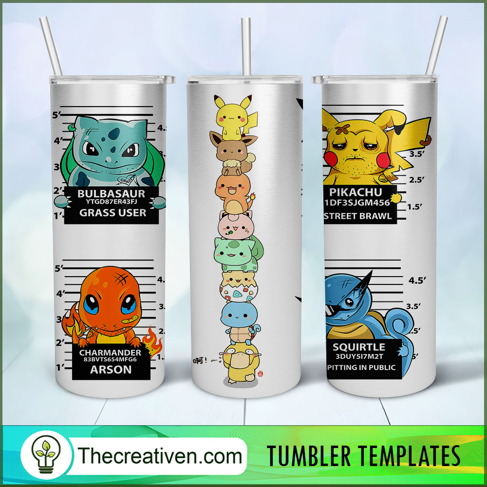 Pokemon Mugshot Full Tumbler Wrap Tumbler Wrap – Digital Download 1 Pokemon Mugshot Full Tumbler Wrap Tumbler Wrap – Digital Download