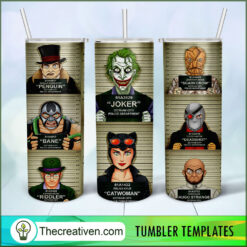 Joker Mugshot Full Tumbler Wrap Tumbler Wrap – Digital Download