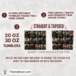 Alternative view of DC Vintage Character Full Tumbler Wrap Tumbler Wrap – Digital Download