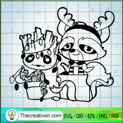 Rocket And Groot Christmas SVG Cut File for Cricut & Silhouette