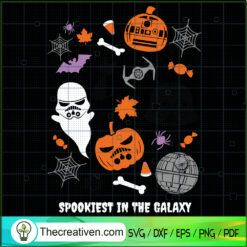 Spookiest In The Galaxy SVG, Star Wars Ghost SVG, Spooky Halloween SVG