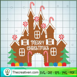 DIsney Castle Christmas SVG, Merry Christmas SVG, Walt Disney SVG