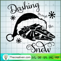 Dashing Through The Snow SVG Cut File for Cricut & Sil Design 120836