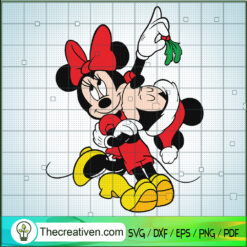 Mickey And Minnie Christmas SVG Cut File for Cricut & Silhouette
