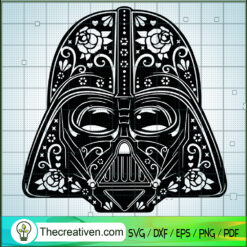 Darth Vader Head Pattern SVG, Darth Vader SVG, Star Wars SVG