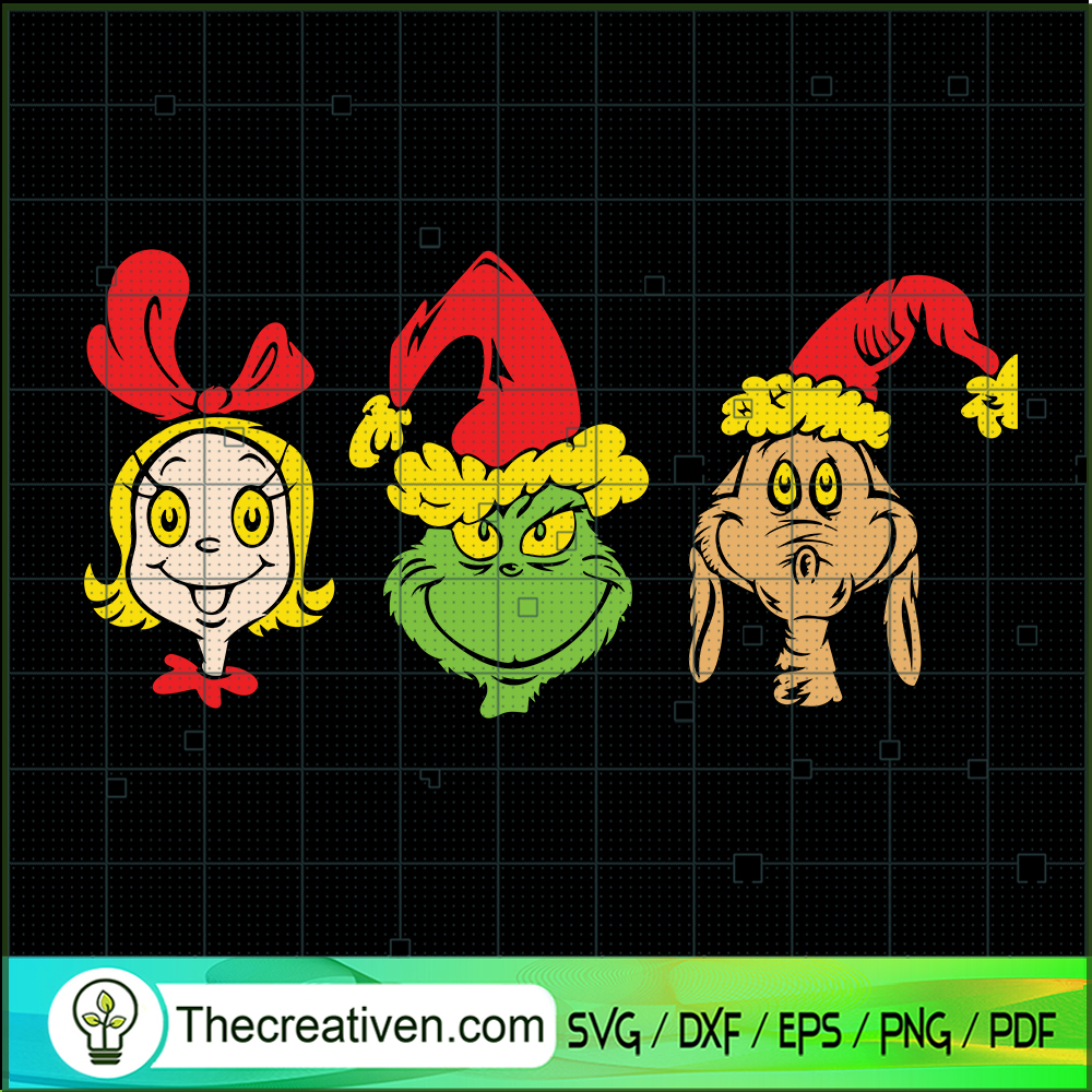 Grinch And Max And Cindy Lou SVG Cut File for Cricut & Silhouette 1 Grinch And Max And Cindy Lou SVG Cut File for Cricut & Silhouette