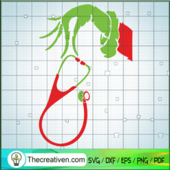 Gricnh Nurse SVG, Grinch Hand SVG, Funny Christmas SVG