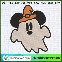 Ghost Mickey Mouse Embroider Embroidery Design