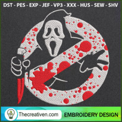 Ghostface Buster Embroidery  Embroidery Design