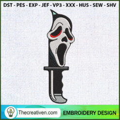 Ghostface Knife Embroidery D Embroidery Design