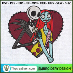 Jack And Sally Embroidery Designs Embroidery Design –  Design 121118