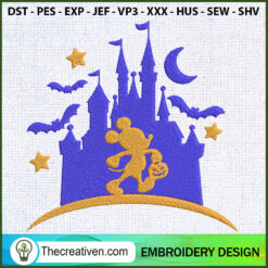 Mickey Mouse Castle Embroide Embroidery Design