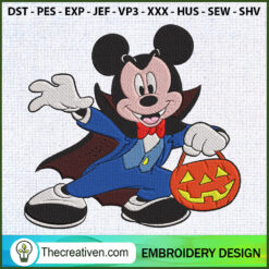 Mickey Mouse Vampire Embroid Embroidery Design