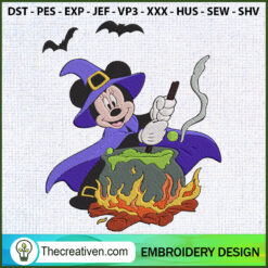 Mickey Witch Halloween Embro Embroidery Design