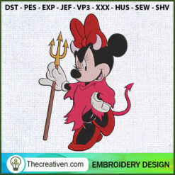 Minnie Devil Embroidery Designs Embroidery Design – Digital Download