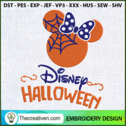 Minnie Mouse Head Disney Hal Embroidery Design
