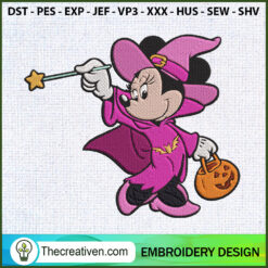 Minnie Mouse Witch Embroider Embroidery Design