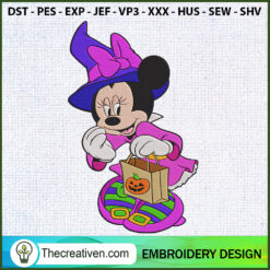 Minnie Witch Halloween Embro Embroidery Design
