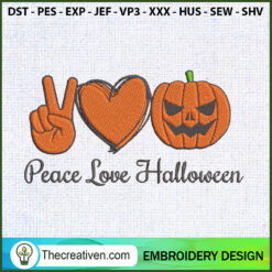 Peace Love Halloween Embroidery Designs Embroidery Des Design 121199