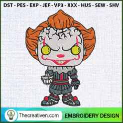 Pennywise Embroidery Designs Embroidery Design – Digital Download