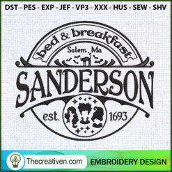 Sanderson Bed And Breakfast  Embroidery Design