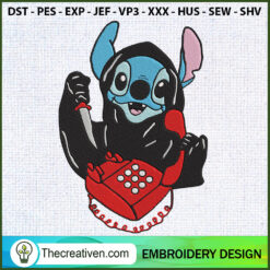 Stitch Ghostface Calling Emb Embroidery Design