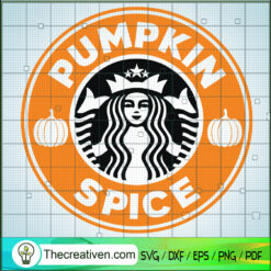 Pumpkin Spice SVG, Starbucks Logo SVG, Thankful SVG
