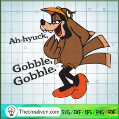 Ah-hyuck Gobble Gobble SVG, Pluto Turkey SVG, Funny Thanksgiving SVG