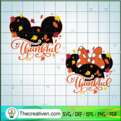 Disney Mouse Thankful SVG Cut File for Cricut & Silhou Design 121618